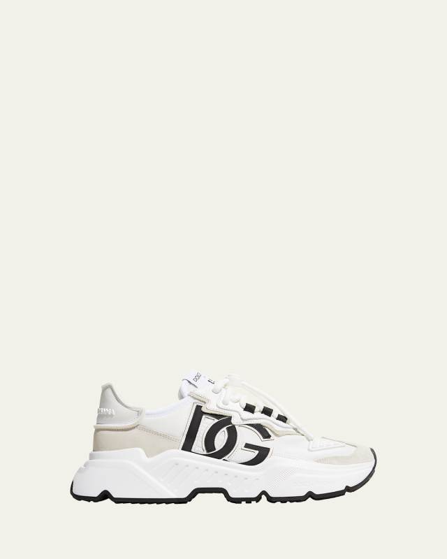 Daymaster Mixed Leather Runner Sneakers